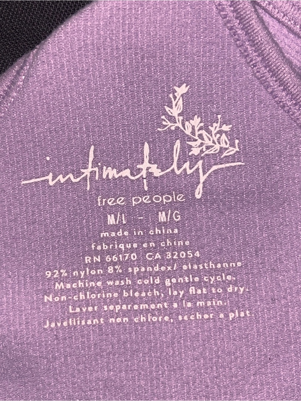FP Movement Free People Orchid Lavender Happiness Runs Crop Tank M/L